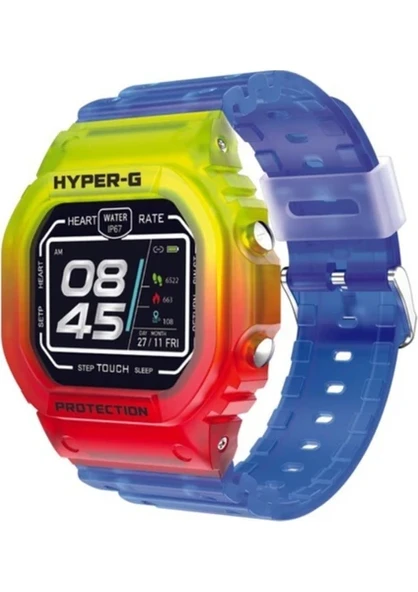 Polosmart Pssw08 Hyper-g Akıllı Saat Renkli Kalori Ölçer Nabız Ölçer Egzersiz Mod Su Geçirmez