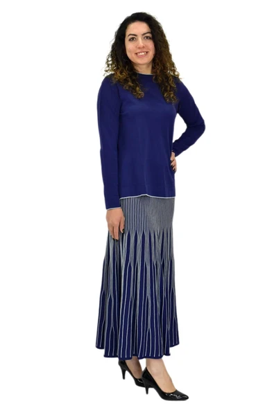 Kadın Merserize Kazak Etek Takım 140274 BGL-ST04078 - Resim 3