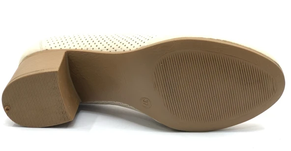 Venüs Apus Hakiki Deri Comfort Ortopedik Kadın Topuklu Ayakkabı - Resim 7