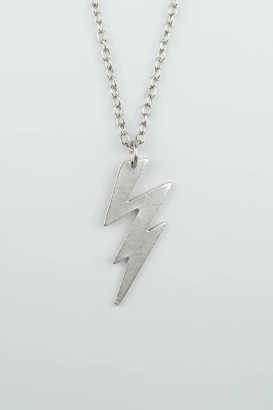 Şimşek - The Flash Gümüş Kaplama Düz Zincir Kolye