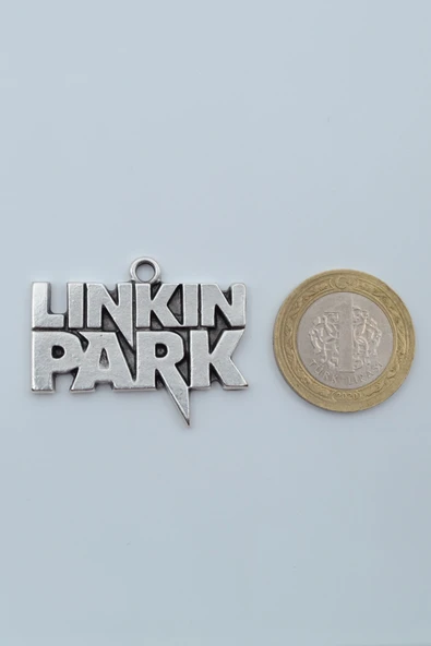 Linkin Park Gümüş Kaplama Deri İp Kolye - 4