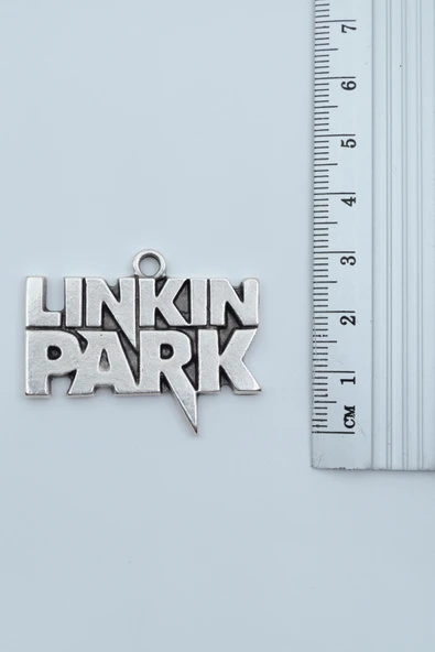 Linkin Park Gümüş Kaplama Deri İp Kolye - 3