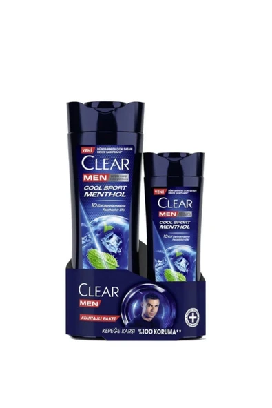 Clear Men Kepeğe Karşı Şamp. Cool Sport Menthol 350 ml+180 ml