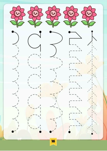 1-5 Yaş Çizgi Çalışmaları YAZ-SİL Kitabı - 5