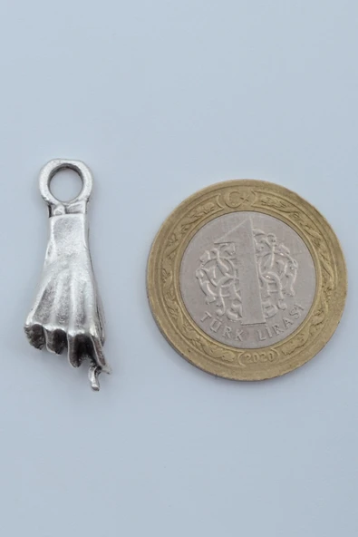 Nah El Hareketi Gümüş Kaplama Örme Zincir Kolye - Resim 4