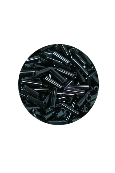 Uzun Boru Kesme Boncuk Çap 2mm Uzunluk 10 mm - 60 Gram - Koyu Yeşil - BNC266 - Resim 2