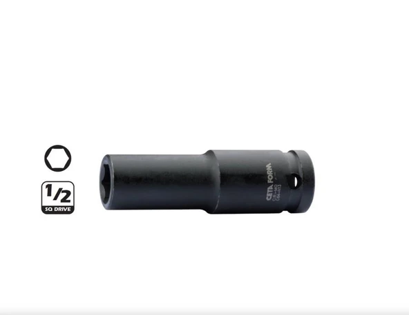 Ceta Form 1/2” 6 Köşe Derin Havalı Lokma Anahtar 17mm-CETA C64-H17