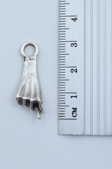 Nah El Hareketi Gümüş Kaplama Örme Zincir Kolye - Resim 3