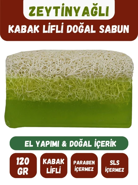 Kabak Lifli ZEYTİNYAĞI Özlü Doğal Sabun (120 gr) - Bialife