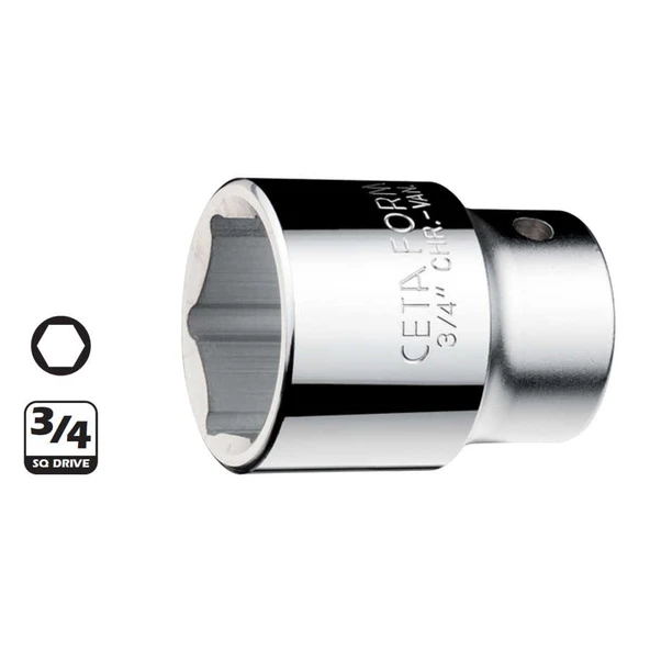 Ceta Form 3/4” 6 Köşe Lokma Anahtar 38 mm-CETA C32-H38