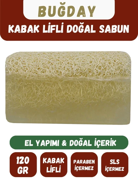 Doğal Kabak Lifli - BUĞDAY Özlü Doğal Sabun (120 Gr) - Bialife