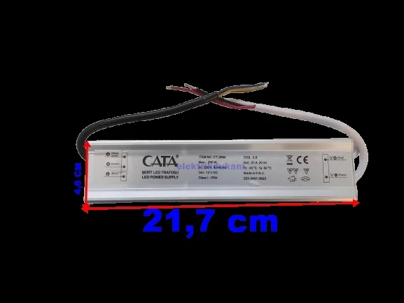 CATA 12V 21A Dış Mekan Led Trafosu 250W IP64 - 2