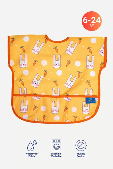 Eterelle Bunny Kolsuz Sıvı Geçirmez Aktivite Ve Mama Önlüğü 6-24 Ay