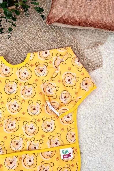 Eterelle Bear Desenli Sıvı Geçirmez Unisex Aktivite Ve Mama Önlüğü 6-24 Ay - 3