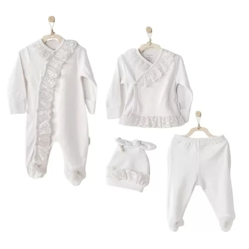 Eterelle Chic Girl 4 Parça Hastane Çıkışı Ekru ürün görseli