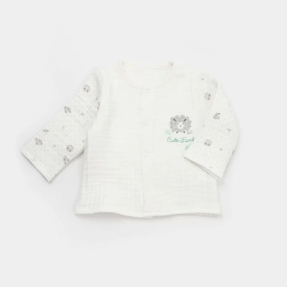 Eterelle Lamb Friends Battaniyeli Tüllü 4'lü Set  Gri - Resim 2