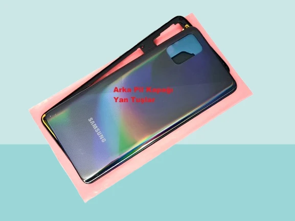 Samsung Galaxy A51 A515 Uyumlu FULL KASA Arka Kapak Batarya Kapağı - SİYAH ürün görseli 1