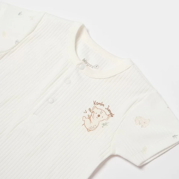 Eterella Koala Jungle Kısa Kol Bebek Body  Mint - Resim 3