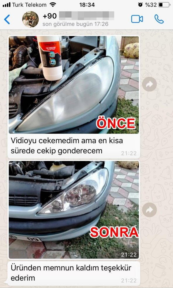 KRAFTECH BUHARLI FAR TEMİZLEME FAR PARLATMA SETİ - Resim 3