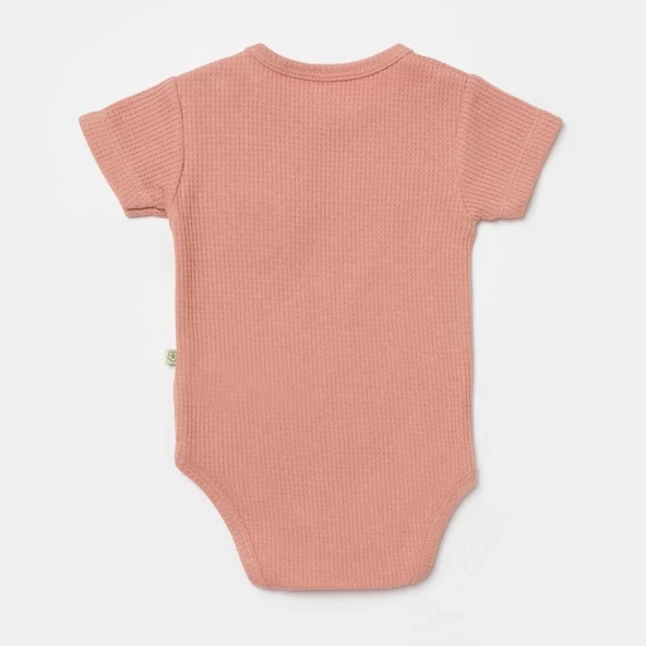 Eterella Waffle Smile Kısa Kol Bebek Body  Red-brown - 2