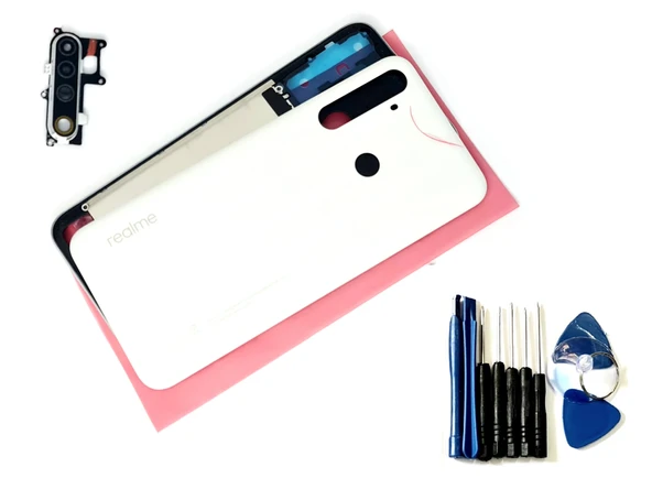 Tkgz Oppo Realme 6İ KASA Arka Pil Batarya Kapağı (TAMİR SETİ) BEYAZ