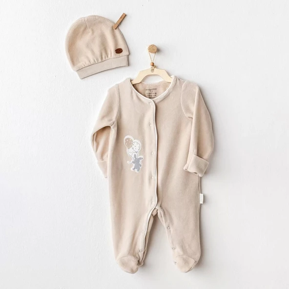 Eterelle Happy Everyday Kadife Tulum Takım Beige ürün görseli