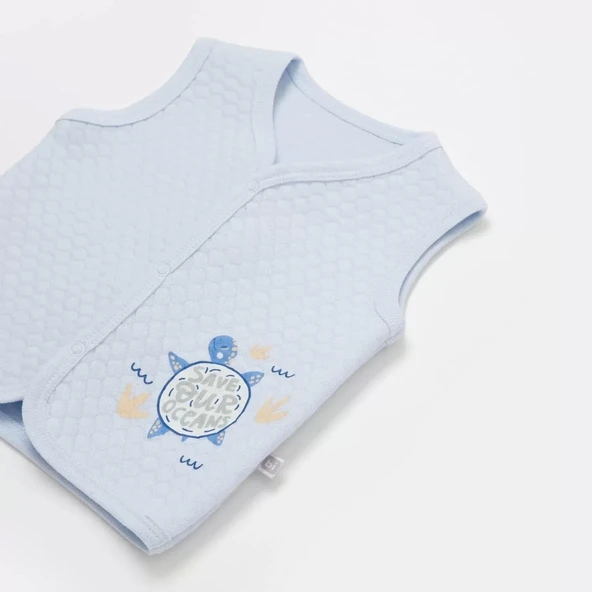 Eterelle Oceans Kapitone Yelek  Mavi - 3