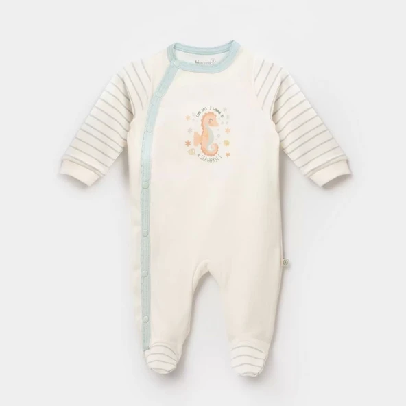 Eterelle Save The Seahorse Newborn Bebek Tulum  Bej-mint ürün görseli