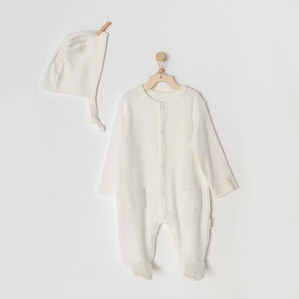 Eterelle Modal Bebe Tulum Takım Ekru