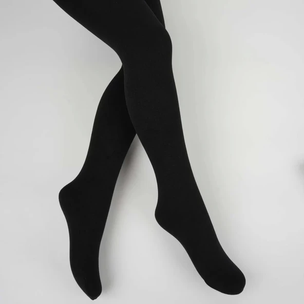 Eterelle Zahte Havlu Külotlu Çorap  Siyah - Resim 2