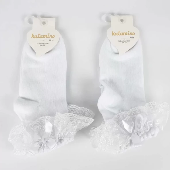 Eterelle Ada Aks. Soket Çorap  Beyaz - Resim 3