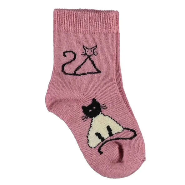 Eterelle New Cats Yaş Soket Çorap  Pembe ürün görseli 1