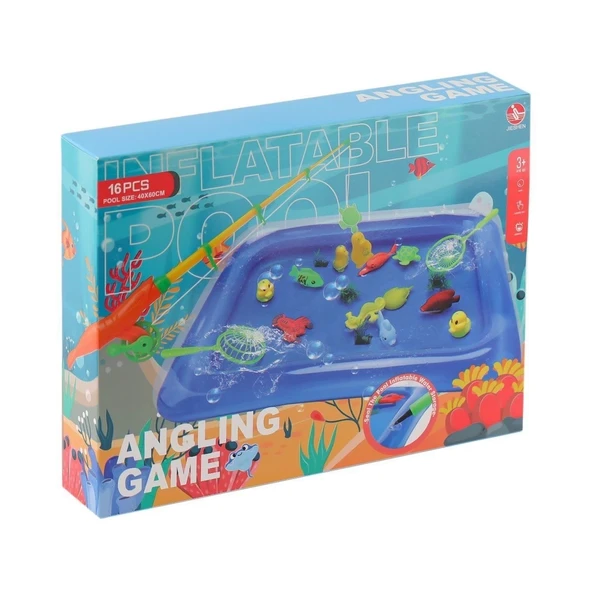 8159-1 Şişebilen Havuzlu Balık Tutma Oyunu -birliktoys