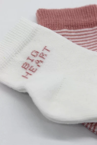 Eterelle Big Heart Penye Soket Çorap 2'li  Pudra - Resim 4