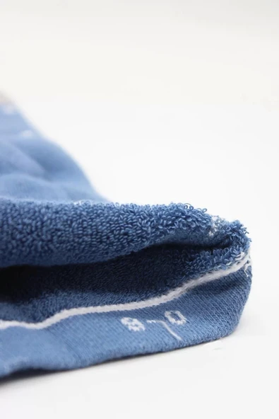 Eterelle Tekli Puan Kaymaz Havlu Külotlu Çorap  İndigo - Resim 4