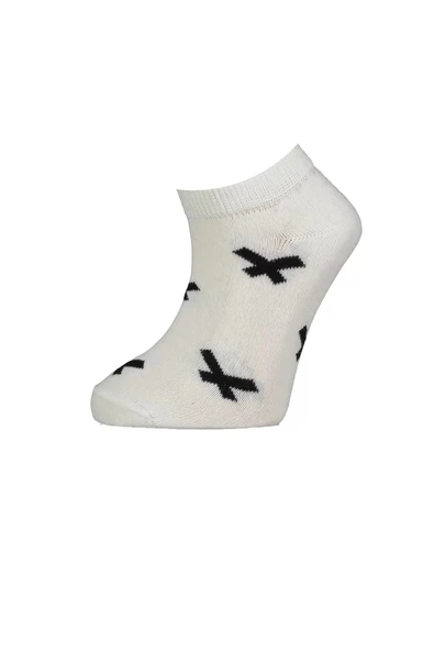 Eterelle Çizgili 2'li Yaş Patik Çorap  Siyah - Resim 3