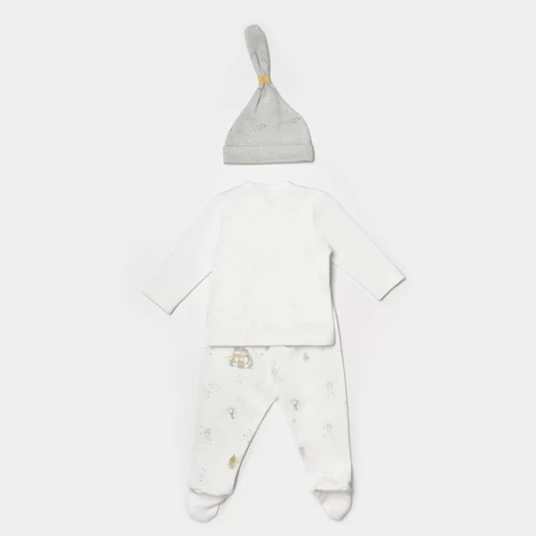 Eterelle 3'lü Bebek Set Ekru Gri - Resim 2