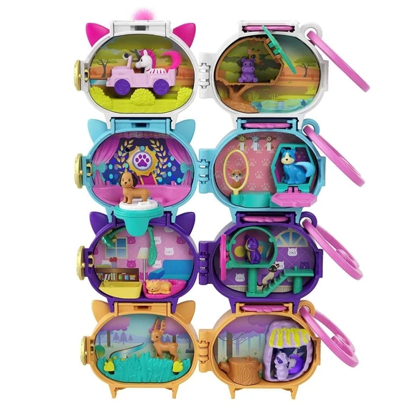 Gyv99 Polly Pocket Çantaya Takılabilen Mini Oyun Setleri - 5