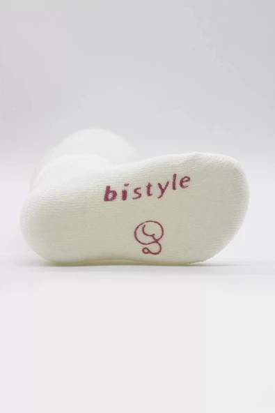 Eterelle Puanlı Kaymaz Penye Soket Çorap 3'lü Bs10108 Pudra - 5