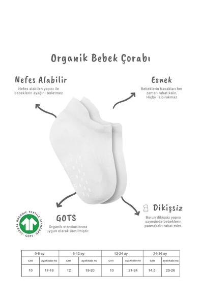 Eterelle 2'li Sneakers Kaymaz Basic Penye Çorap Bs20103 Beyaz Beyaz - Resim 6