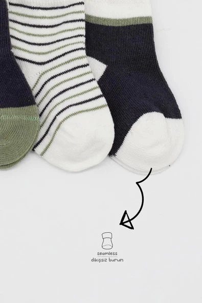 Eterelle 3'lü Penye Erkek Soket Çorap Bs10111 Antrasit - Resim 3
