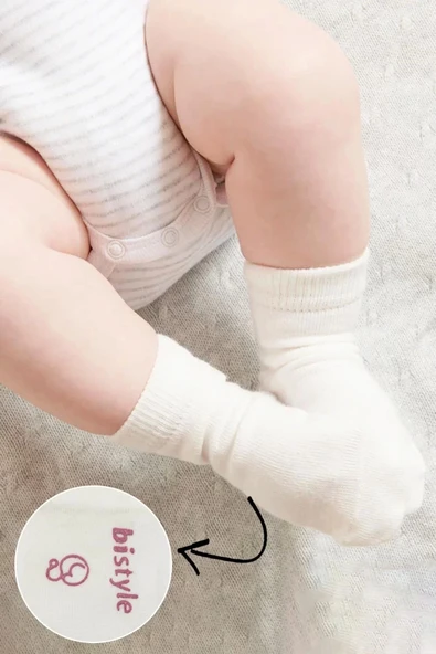 Eterelle Puanlı Kaymaz Penye Soket Çorap 3'lü Bs10108 Pudra - 4