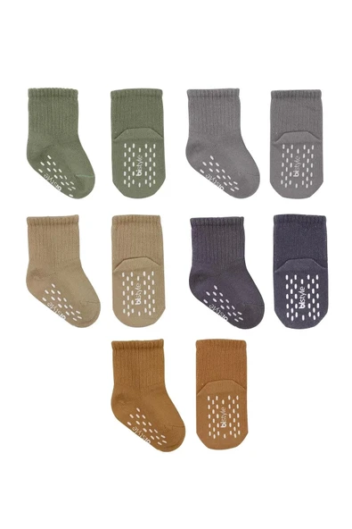 Eterelle 5'li Penye Kaymaz Düz Soket Çorap 10121 Yeşil - Resim 2