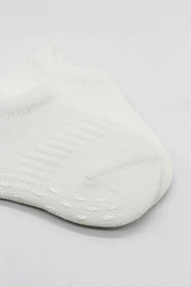 Eterelle 2'li Sneakers Kaymaz Basic Penye Çorap Bs20103 Ekru Ekru - Resim 3