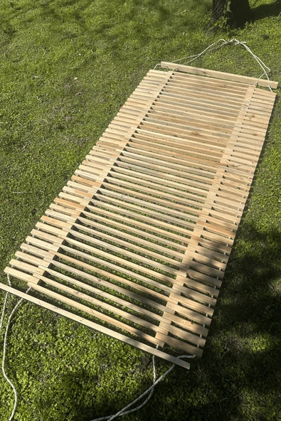 Doğal Ahşap Hamak Katlanabilir, Ergonomik Tasarım, Konforlu ve Dayanıklı, 110 Kg Taşıma Kapasiteli - Resim 6