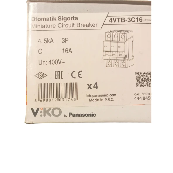 3 kutuplu Otomatik Sigorta   4VTB-3C1 - 2