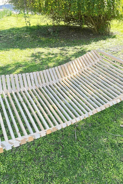 Doğal Ahşap Hamak Katlanabilir, Ergonomik Tasarım, Konforlu ve Dayanıklı, 110 Kg Taşıma Kapasiteli - Resim 4