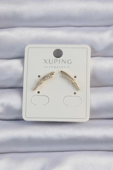 HEYF Xuping Gold Renk Zirkon Taşlı Küpe
