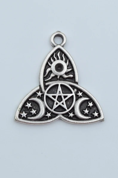 Triquetra Gümüş Kaplama Kolye Ucu