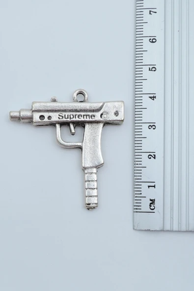 Uzi Gümüş Kaplama Kolye Ucu - 2